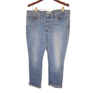 Levi's Boyfriend Jeans Women's Light Wash Denim Cropped Casual